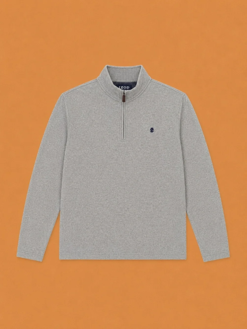 IZOD Quarter Zip Pullover Sweater Gray XXL Men’s Knit Mock Neck